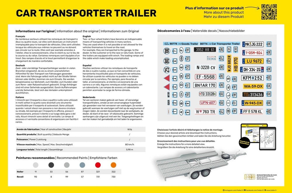 Heller 56774 Car Transport Trailer - Starter Kit 1/24 – zdjęcie 5