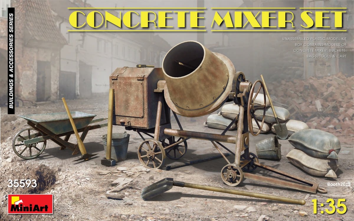 MiniArt 35593 ENSEMBLE BÉTONNIÈRE 1/35