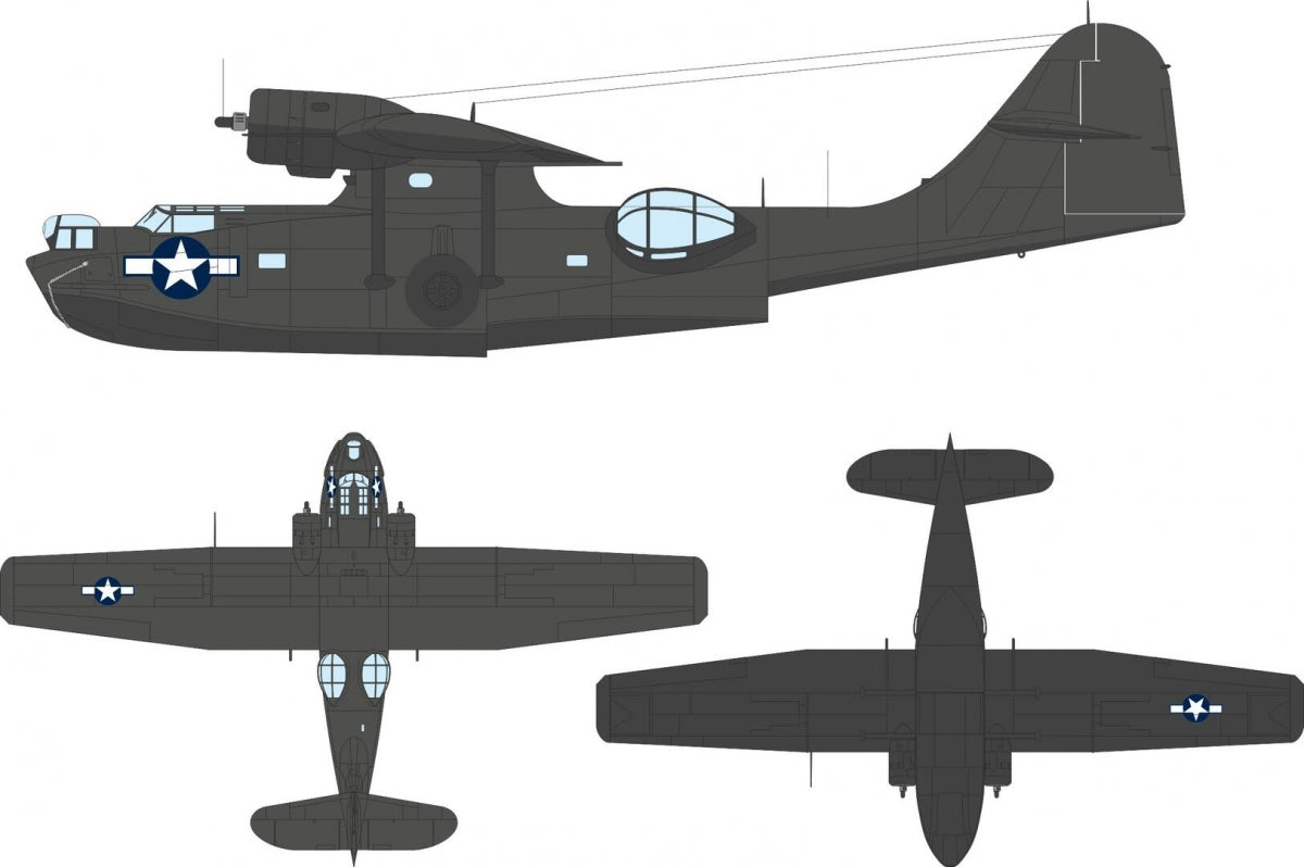 Eduard EX1183 Consolidated PBY-5A Catalina - US National Insignia Masks Set / Stars & Bars Eduard and Revell Kits 1/48