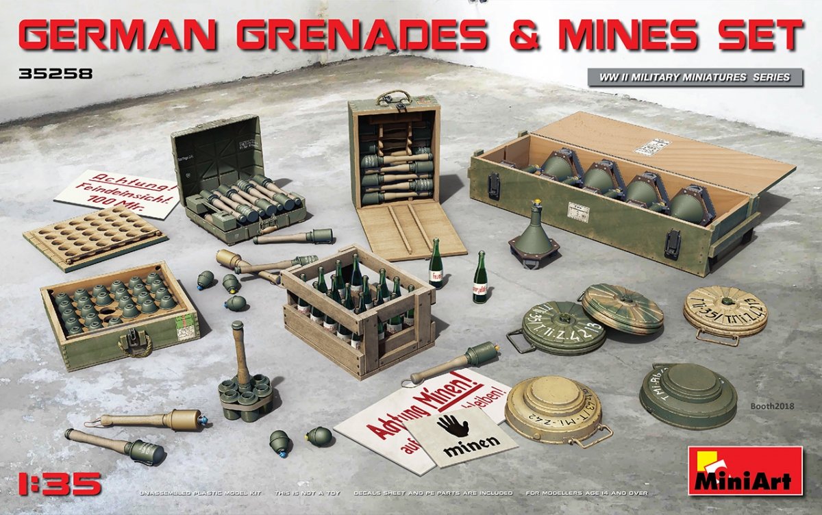 MiniArt 35258 GERMAN GRENADES &amp; MINES SET 1/35
