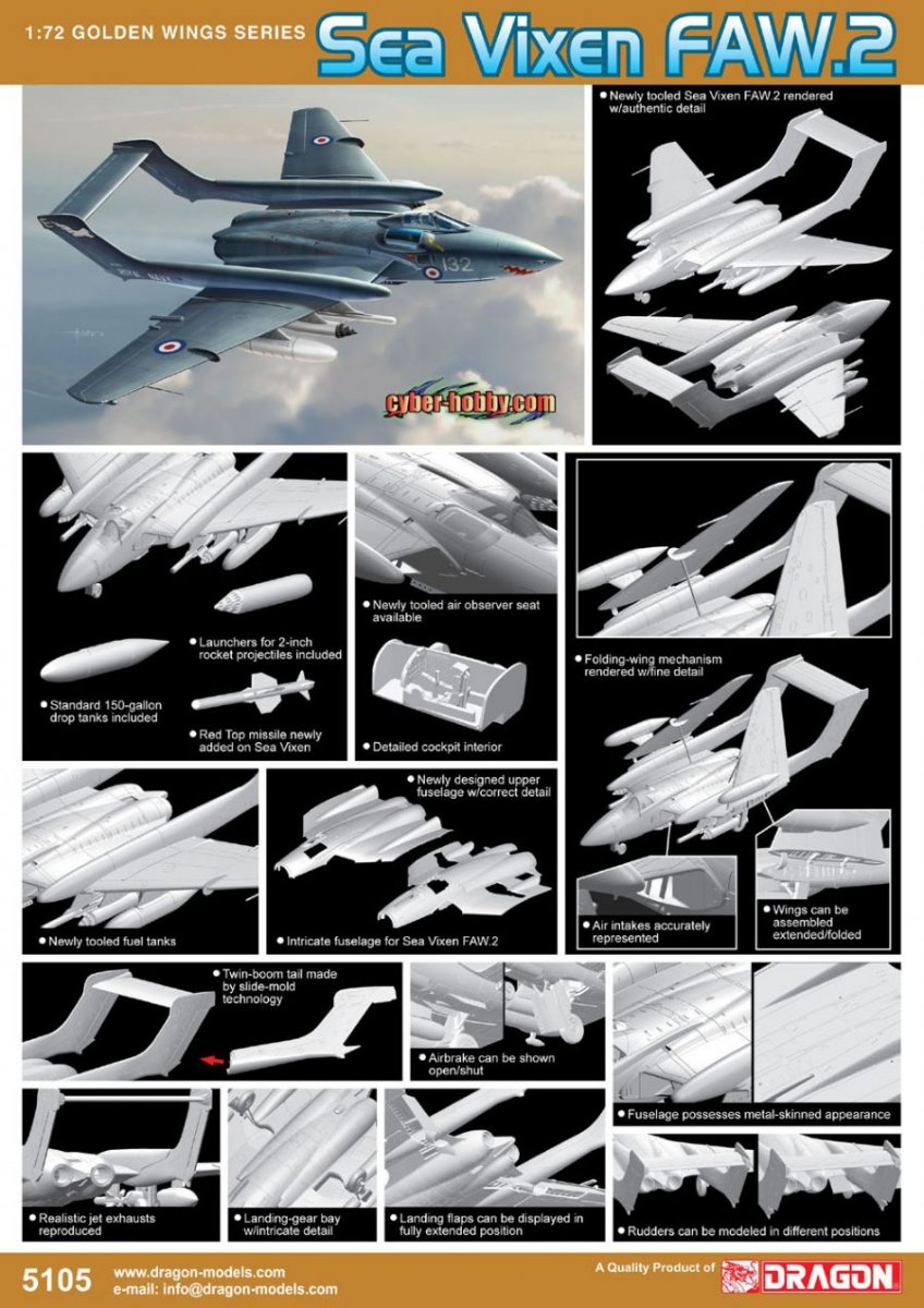 Cyber ​​Hobby 5105 Sea Vixen FAW.2 (1/72) – image 2