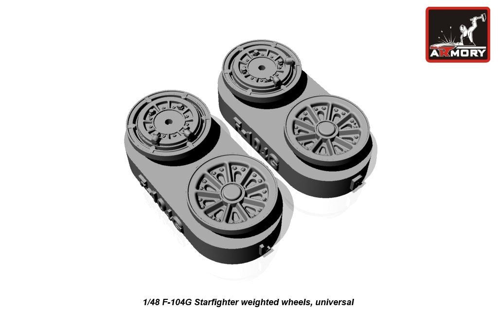 Roues du F-104G Starfighter Armory Models AW48312 (avec roues avant en option) 1/48 – image 3