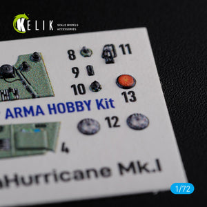 Décalcomanies 3D intérieures KELIK K72115 Sea Hurricane Mk I pour maquette Arma Hobby au 1/72  – immagine 6