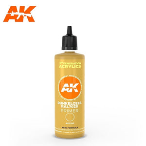 AK Interactive AK11245 DUNKELGELB RAL 7028 Base de teint jaune foncé 100 ml