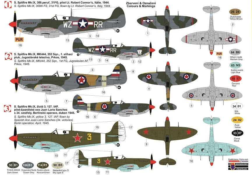 Kovozavody Prostejov KPM0167 Spitfire Mk.IX « Spitfire Stars » 1/72  – image 2