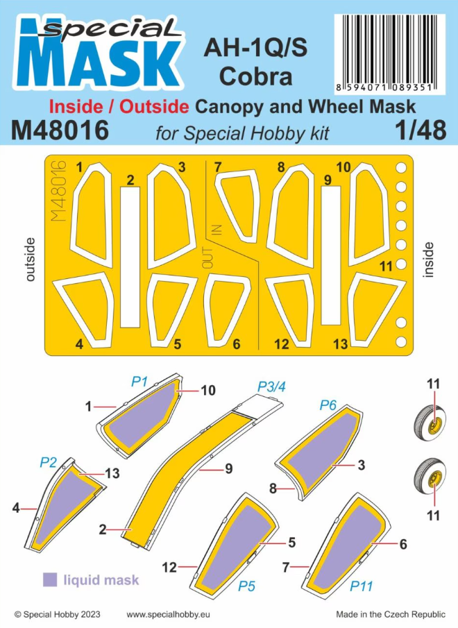 Special Hobby M48016 AH-1Q/S Cobra Inside/Outside 1/48