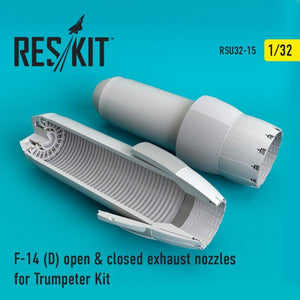 RESKIT RSU32-0015 F-14 (D) tuyères d&amp;#39;échappement ouvertes et fermées pour maquette Trumpeter au 1/32