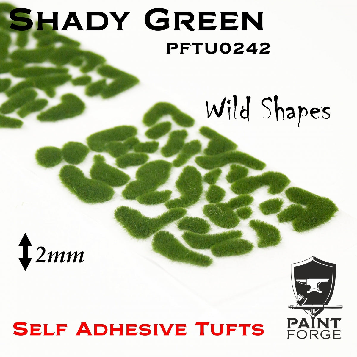 Touffes Paint Forge PFTU0242 : Vert sauvage ombragé 2 mm