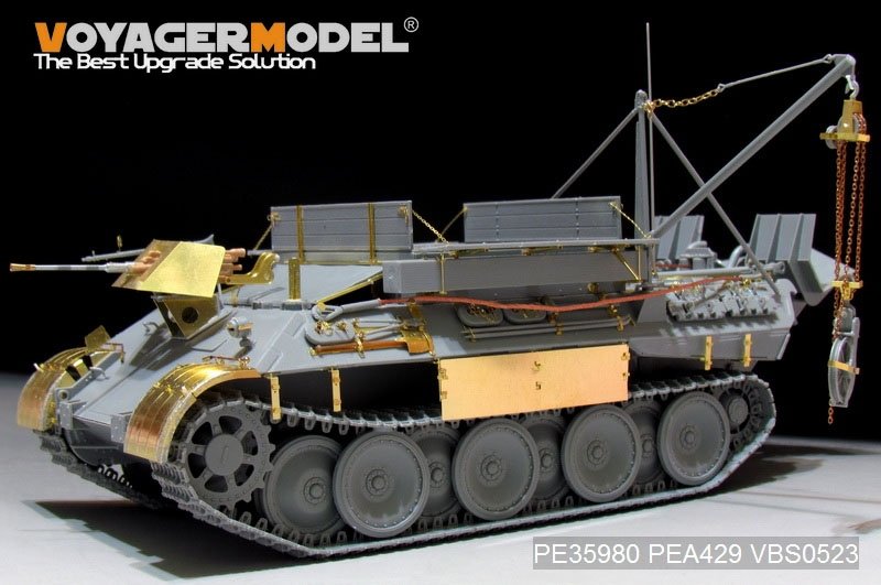 Maquette Voyager PE35980 Bergepanther Ausf.A allemand de la Seconde Guerre mondiale (type tardif, porte-outils Panther G) - Base pour TAKOM 2101 au 1/35 – Bild 2