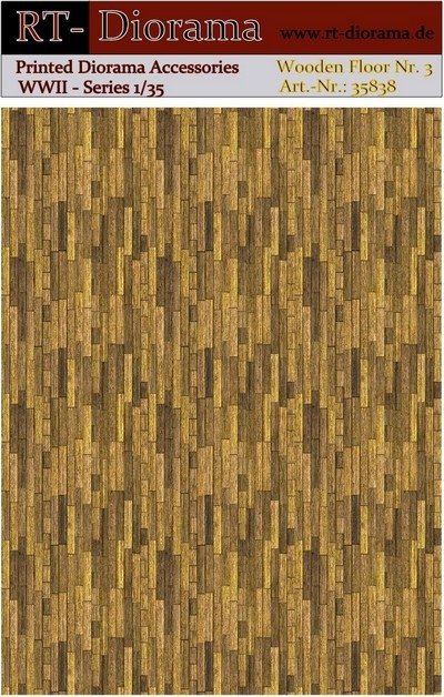 Accessoires imprimés RT-Diorama 35838 : Plancher en bois n° 3 1/35