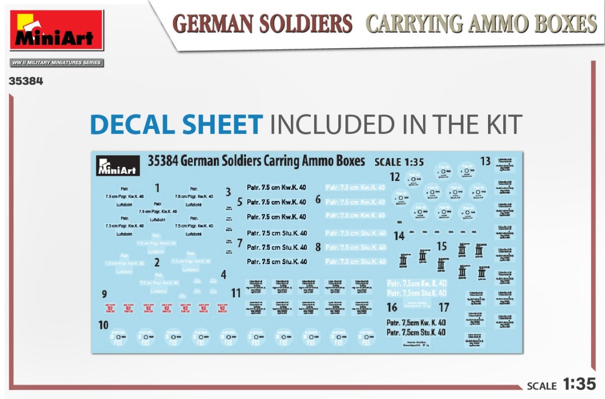 MiniArt 35384 SOLDATS ALLEMANDS TRANSPORTANT DES CAISSES DE MUNITIONS 1/35 – image 2