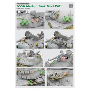 Maquette Rye Field 2055 T-55A Char moyen Mod. 1981 pour RFM5098 - Solution de mise à niveau 1/35 – image 3