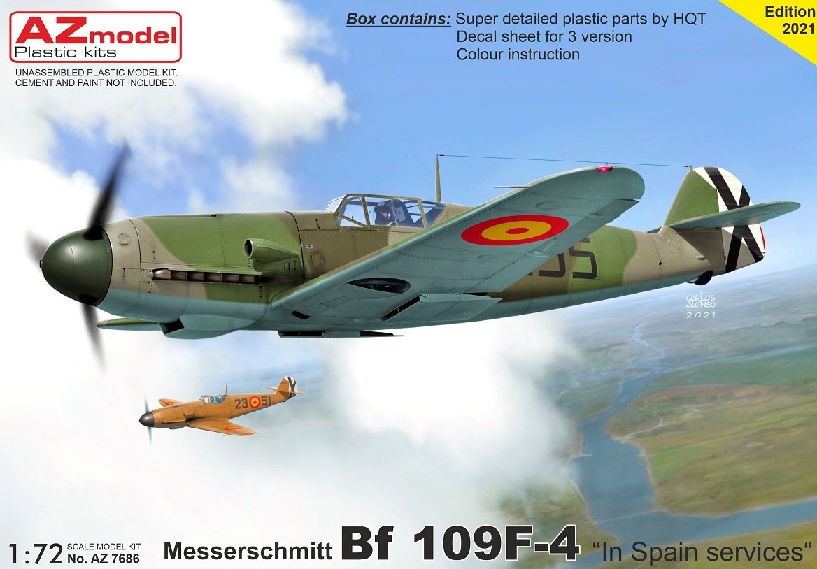 Maquette AZ7686 Bf 109F-4 « En service en Espagne » au 1/72