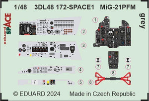 Eduard 3DL48172 MiG-21PFM gris SPACE EDUARD 1/48 – image 4