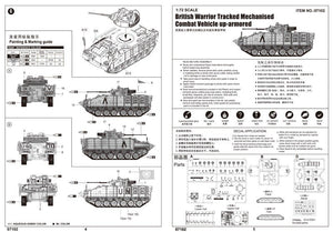 Trumpeter 07102 Véhicule de combat mécanisé chenillé britannique Warrior blindé (1/72) – immagine 3