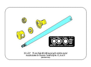 Canon Aber 35L-237 75mm KwK40L/48 avec frein de bouche modèle moyen pour Germ.Pz.Kpfw.VI, Ausf.H (1/35) – immagine 9