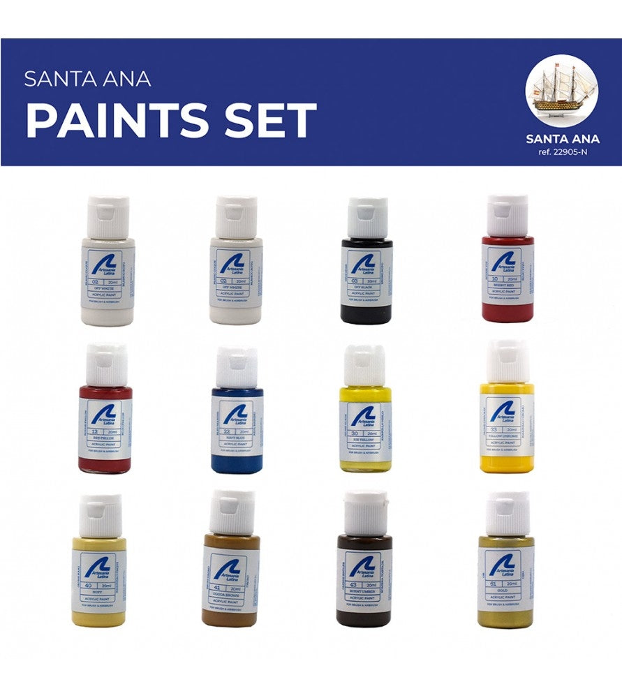 ARTESANIA LATINA 277PACK22 Zestaw farb akrylowych 12x20 ml - Santa Ana Trafalgar Edition