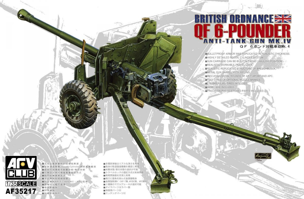 AFV Club 35217 Canon antichar britannique Mk.4 6pdr (1/35)