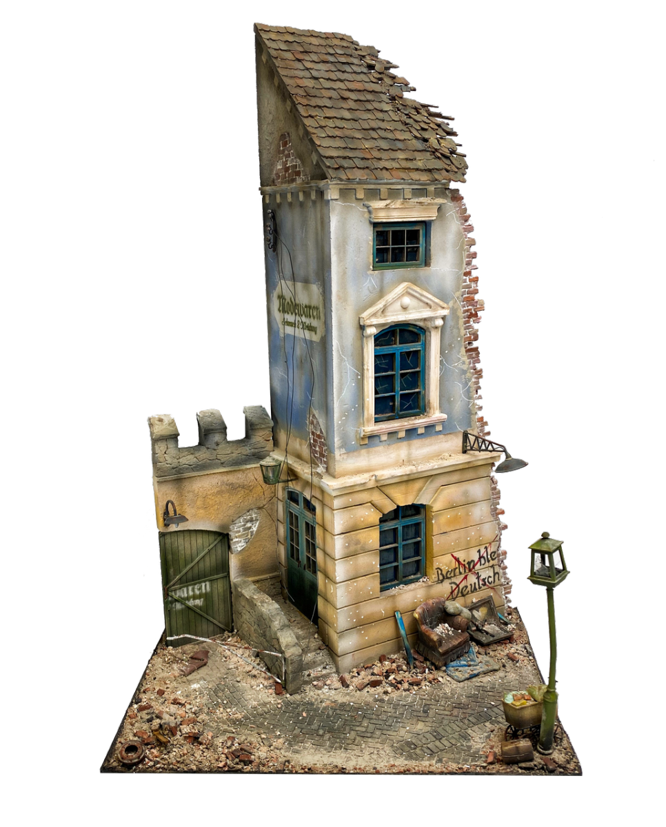 RT-Diorama 35025 Socle de diorama : Maison de ville allemande 1/35 – immagine 2