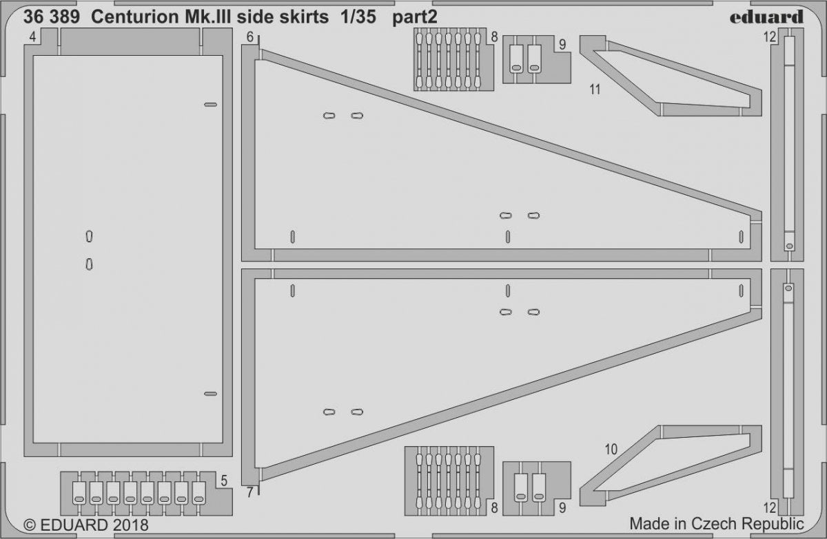 Jupes latérales Eduard 36389 Centurion Mk. III TAMIYA 1/35 – immagine 2