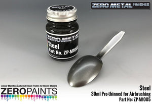 Peinture acier Zero Paints ZP-M1005, finitions métalliques Zero, 30 ml