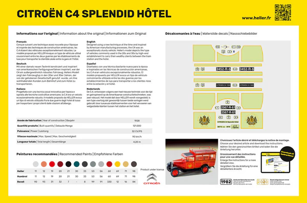 Heller 80713 Citroën C4 Splendid Hôtel 1/24