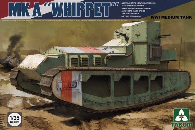 Takom 2025 MK A WHIPPET CHAR MOYEN DE LA PREMIÈRE GUERRE MONDIALE