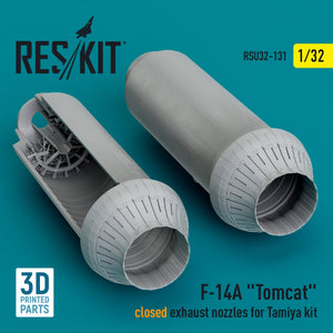 RESKIT RSU32-0131 Tuyères d&amp;#39;échappement fermées pour F-14A « Tomcat » (impression 3D) au 1/32