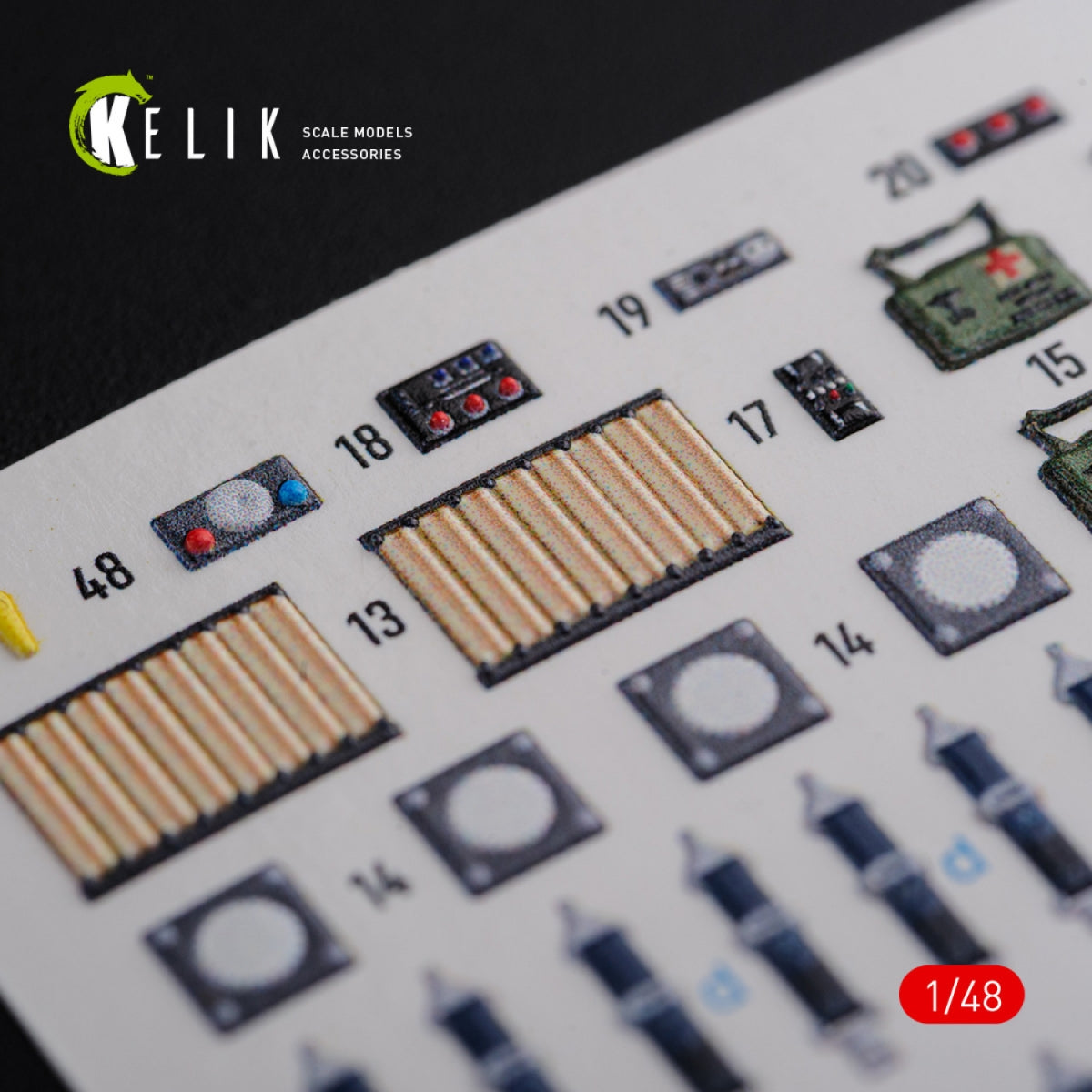 KELIK K48093 CH-47F stickers 3D intérieur pour kit Italeri 1/48 – immagine 10
