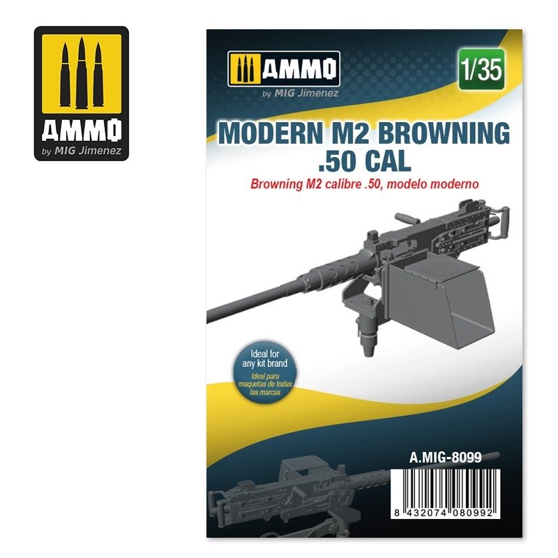 Munitions pour Mig 8099 MODERN M2 Browning .50 cal 1/35