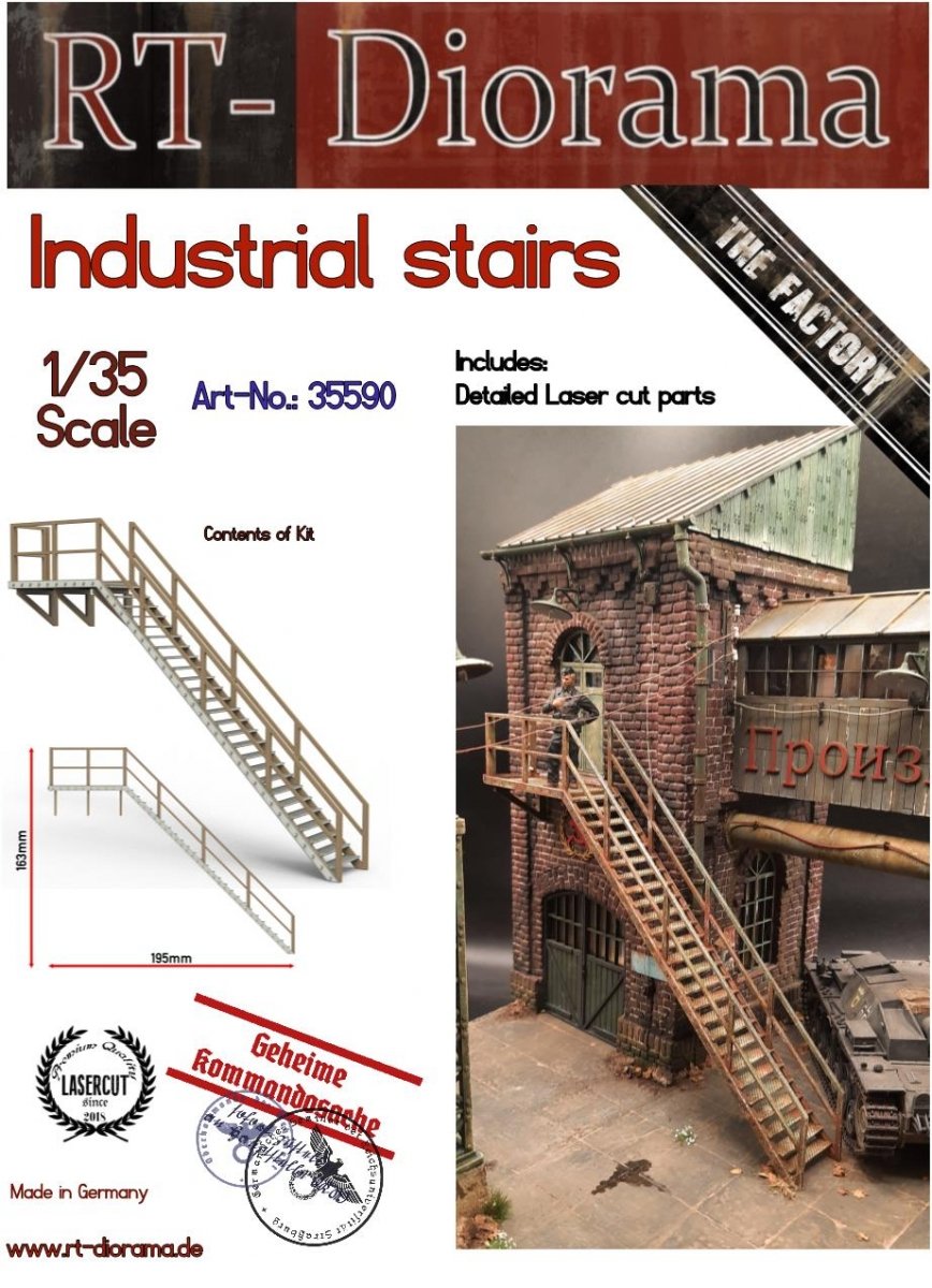 RT-Diorama 35590 Escaliers industriels 1/35