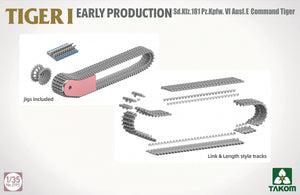 Takom 2195 TIGER I EARLY-PRODUCTION Sd.Kfz.181 Pz.Kpfw.VI Ausf.E Command Tiger 1/35 – zdjęcie 7