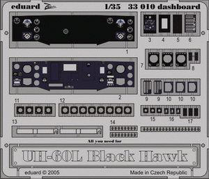 Tableau de bord Eduard 33010 UH-60L pour ACADEMY 1/35