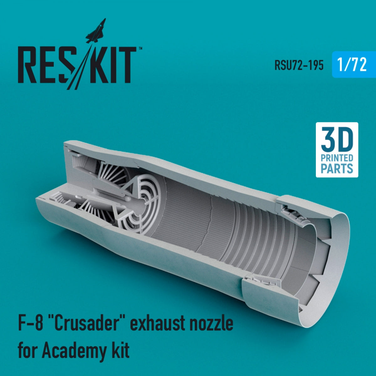 RESKIT RSU72-0195 Buse d&amp;#39;échappement F-8 « CRUSADER » pour maquette Academy au 1/72