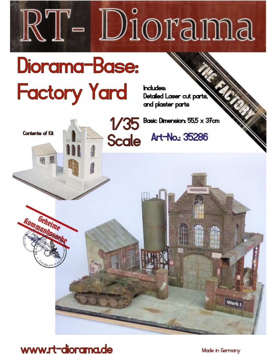 RT-Diorama 35286 Socle de diorama : « Chantier d’usine » 1/35