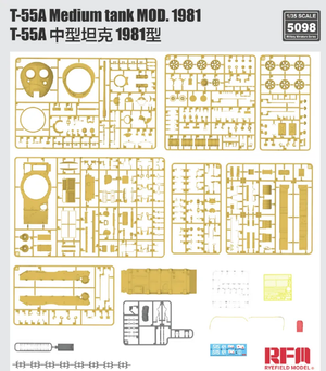 Rye Field Model 5098 T-55A Medium Tank Mod. 1981 with workable track links 1/35 – zdjęcie 7
