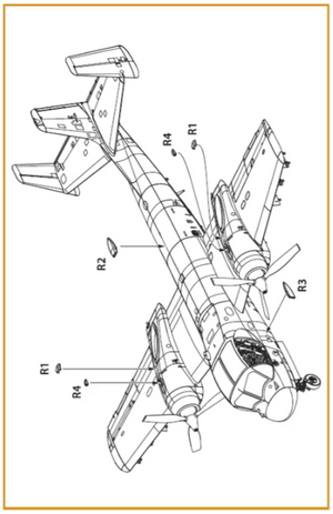Clear Prop! CPA72048 OV-1 A/B/C/D Prises d&amp;#39;air Mohawk pour kit CP 1/72 – image 3