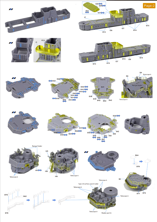 Pièces de détail pour la maquette Very Fire VF350019 du croiseur léger japonais Yahagi (Hasegawa 40026, échelle 1/350) – imagen 4