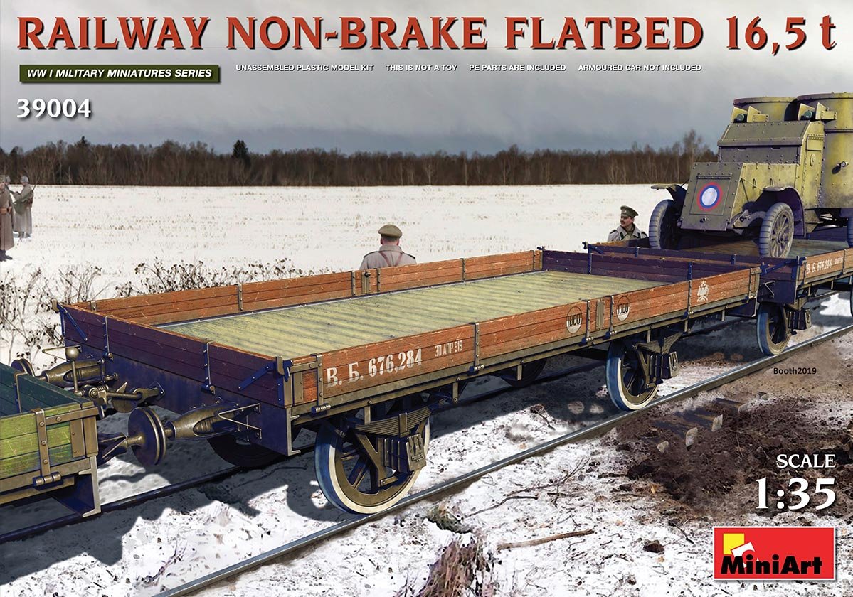 MiniArt 39004 Wagon plat sans frein de chemin de fer 16,5 t 1/35