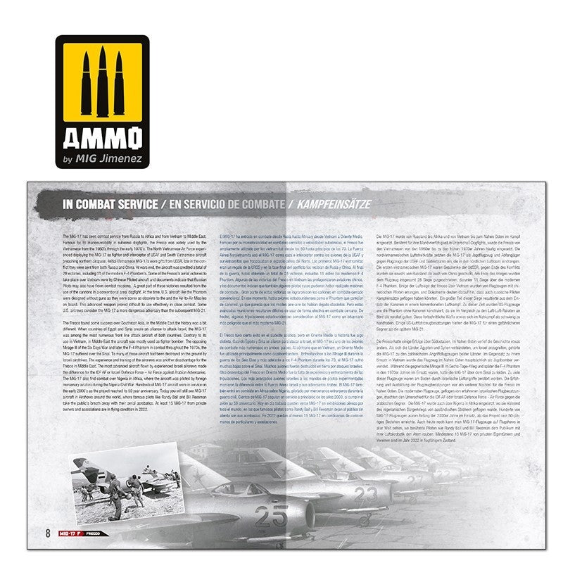 Munitions de Mig Jimenez 6084 MIG-17F / LIM-5 / SHENYANG J-5 - Guide visuel pour modélistes (Multilingue - Anglais, Espagnol, Allemand) – imagen 7