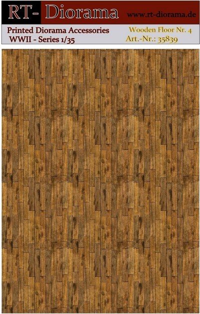 Accessoires imprimés RT-Diorama 35839 : Plancher en bois n° 4 1/35