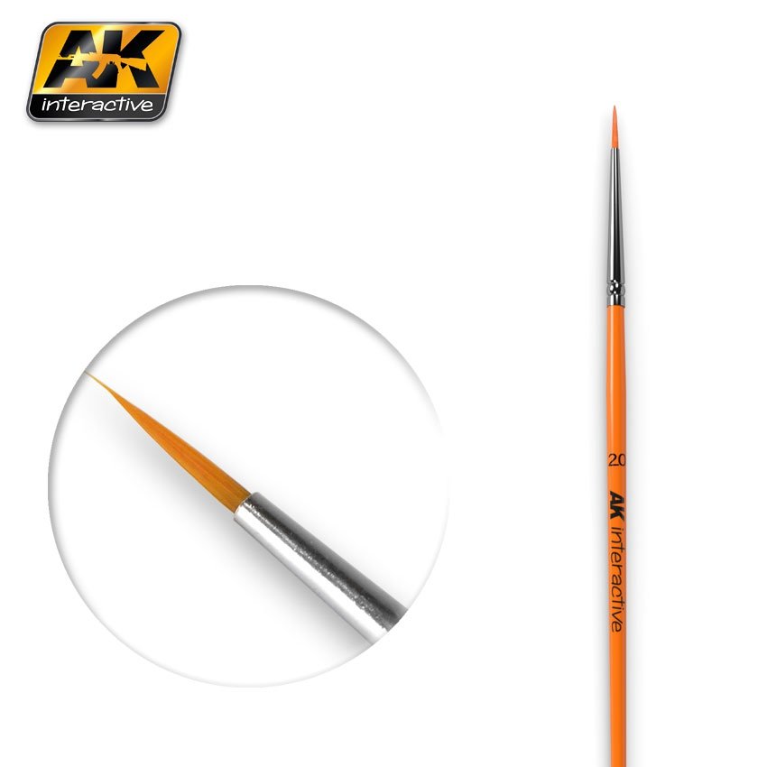 Brosse ronde AK Interactive AK602 2/0 synthétique