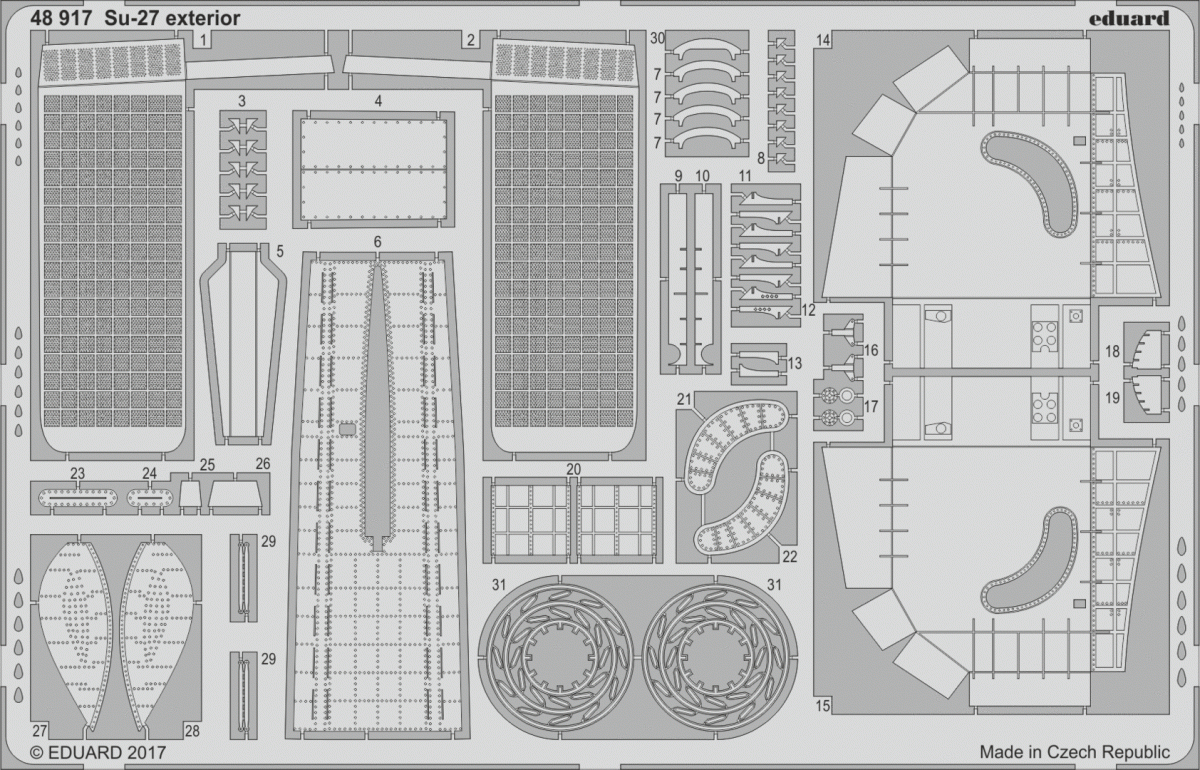 Eduard 48917 Su-27 extérieur HOBBY BOSS 1/48