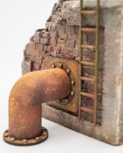 RT-Diorama 35300 Cheminée d&amp;#39;usine en ruine 1/35 – Bild 7