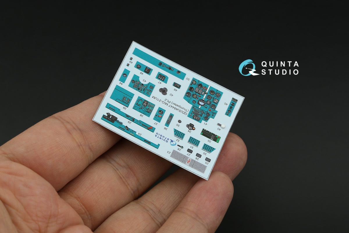 Intérieur coloré imprimé en 3D sur papier décalcomanie Quinta Studio QDS-48447 MiG-21UM (Trumpeter) (Petite version) 1/48 – immagine 9