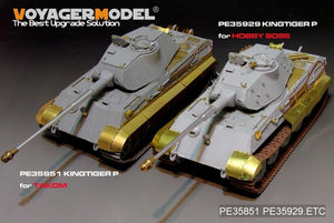 Maquette Voyager PE35929 Char King Tiger allemand de la Seconde Guerre mondiale (tourelle Porsche) pour HOBBYBOSS 84530 1/35  – immagine 17