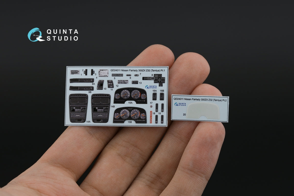Intérieur imprimé en 3D et coloré sur papier décalcomanie Quinta Studio QD24011 Nissan Fairlady 300ZX Z32 (Tamiya) 1/24 – immagine 8