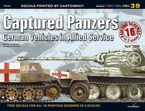 Kagero 15039 Panzers capturés, véhicules allemands au service des Alliés (décalcomanie) PL/EN