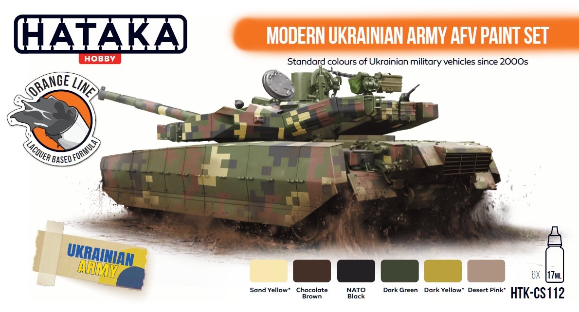 Kit de peinture Hataka HTK-CS112 pour véhicules blindés de combat modernes de l&amp;#39;armée ukrainienne (6 x 17 ml) – imagen 2