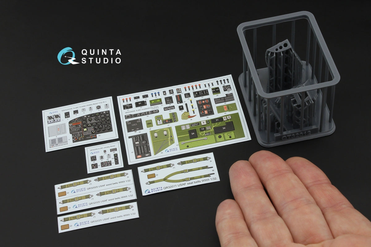 Intérieur imprimé en 3D et coloré sur papier décalcomanie Quinta Studio QD+32250 A-26C Invader (Hobby Boss) (avec pièces en résine imprimées en 3D) 1/32  – image 2